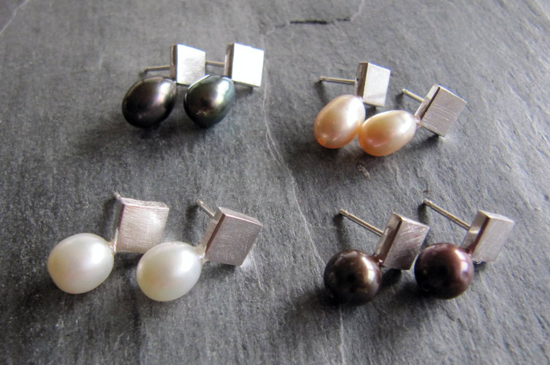 Alltags Post Ohrringe Aus Sterling Silber Und Perlen Alltags Post Ohrringe Aus Sterling Silber Und Perlen von MoonSilverStudio