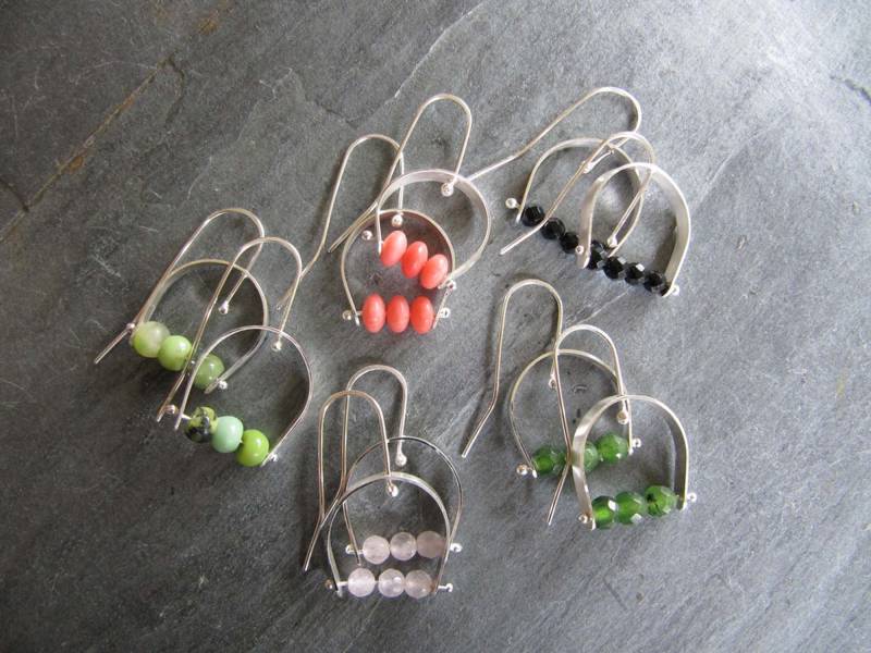 Hoop Ohrringe Aus Sterling Silber von MoonSilverStudio