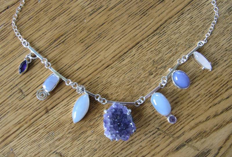 Night At The Opera #9 Amethyst, Chalcedon Und Silber von MoonSilverStudio