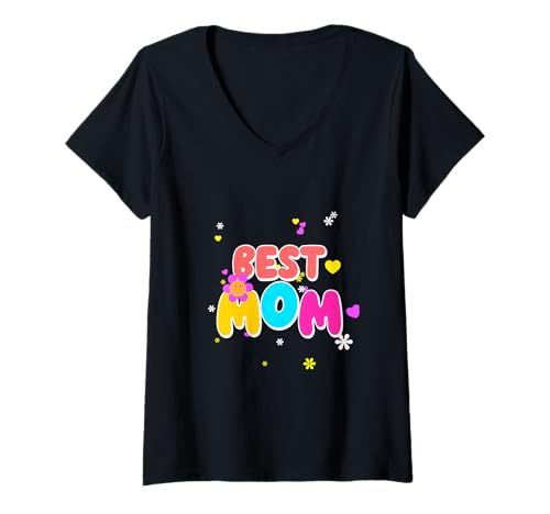 Damen Beste Mama T-Shirt mit V-Ausschnitt Damen Beste Mama T-Shirt mit V-Ausschnitt von MoonStars Editions