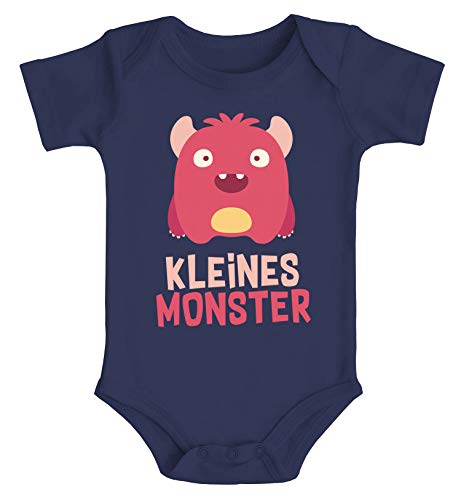 MoonWorks® Baby Body Print Kleines Monster lustig witziges Geschenk für kleine Jungs und Mädchen Navy 3-6 Monate von MoonWorks