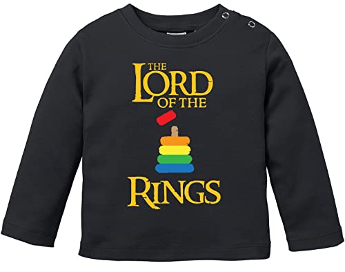 MoonWorks® Baby Langarmshirt Babyshirt Lord of The Rings Jungen Mädchen Shirt schwarz 56/62 (1-3 Monate) von MoonWorks