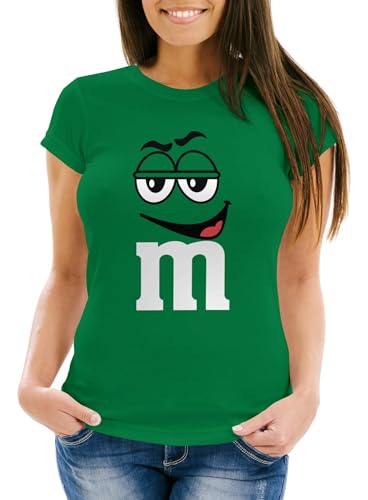 MoonWorks® Damen T-Shirt Fasching Karneval M Aufdruck Gruppen- Kostüm Verkleidung Last Minute Faschingskostüme Frauen Gruen XXL von MoonWorks