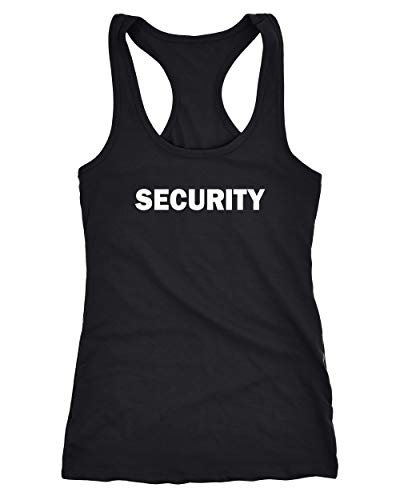 MoonWorks® Damen Tanktop Security Fasching Karneval Fun-Shirt Racerback schwarz XL von MoonWorks