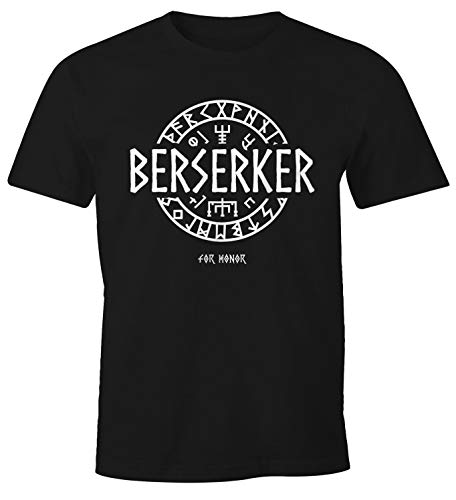 MoonWorks® Herren T-Shirt Berserker for Honor Wikinger Runen Vikings Mode Fashion Logo-Shirt schwarz XL von MoonWorks