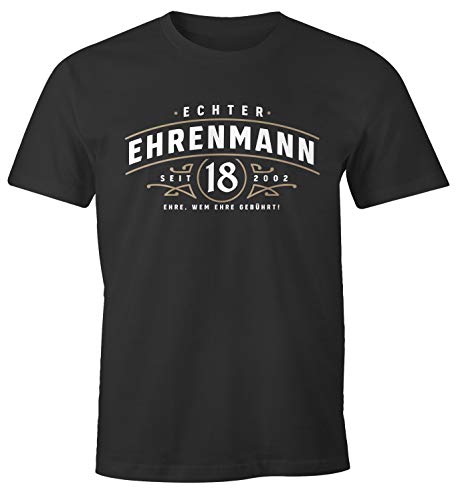 MoonWorks® Herren T-Shirt Geburtstag Geschenk für Männer zum 18. Geburtstag Volljährigkeit anthrazit M von MoonWorks