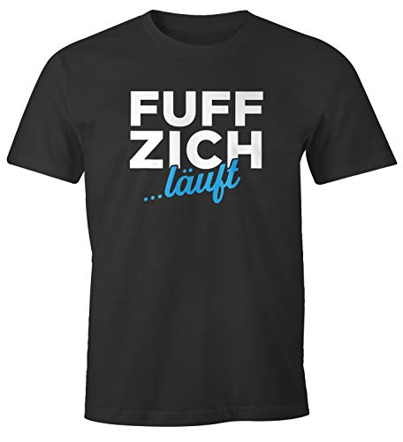 MoonWorks® Herren T-Shirt Geschenk für Männer zum 50. Geburtstag Aufdruck Fuffzich ...läuft anthrazit 4XL von MoonWorks