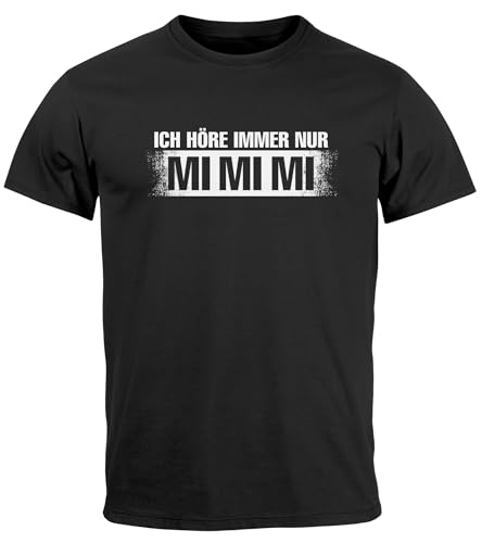 MoonWorks® Herren T-Shirt Lustige Sprüche Ich höre Immer nur Mimimi Fun-Shirt Humor Heul Doch Spruch lustig schwarz M von MoonWorks