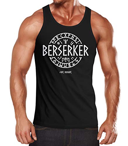 MoonWorks® Herren Tanktop Berserker for Honor Wikinger Runen Vikings Mode Fashion Logo-Shirt schwarz S von MoonWorks