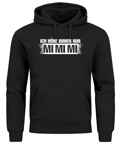 MoonWorks® Hoodie Herren Lustige Sprüche Ich höre Immer nur Mimimi Kapuzen-Pullover Humor Heul Doch Spruch lustig schwarz M von MoonWorks