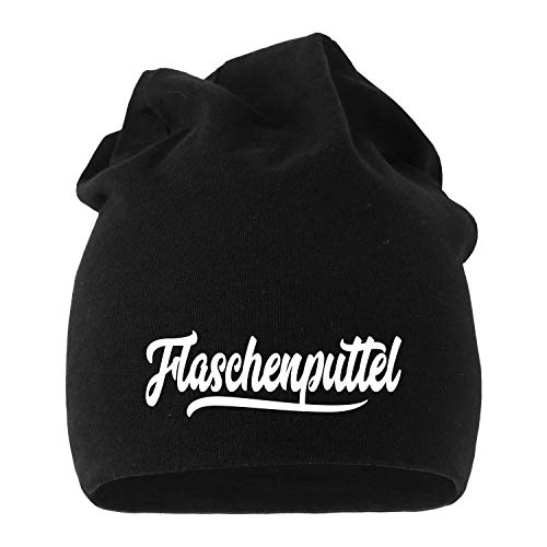 MoonWorks® Jersey Beanie Damen Ginderella Wodkahontas Trinkerbell Alkohol Glühwein Mütze Flaschenputtel schwarz Unisize von MoonWorks