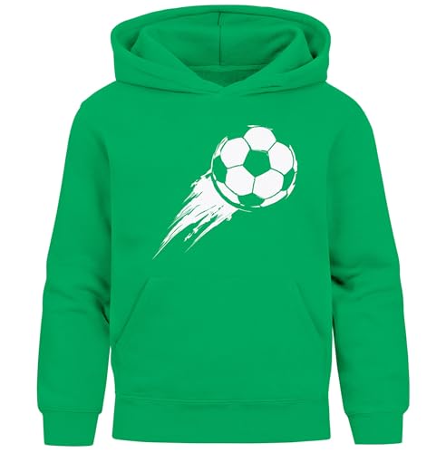 MoonWorks® Kinder Hoodie Jungen Fußball Sport Kapuzenpulli Geschenke Junge Kinderkleidung Aufdruck Print Gruen 164 von MoonWorks
