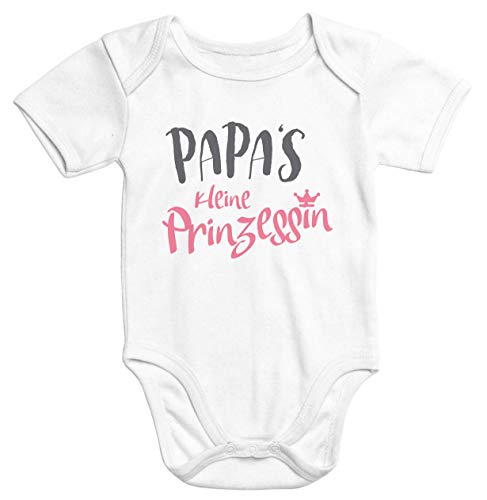 MoonWorks® Kurzarm Baby Body Papas kleine Prinzessin Onesie Mädchen weiß 12-18 Monate von MoonWorks