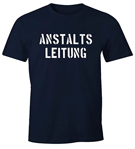 MoonWorks Anstaltsleitung Herren T-Shirt Fun-Shirt Navy XXL von MoonWorks