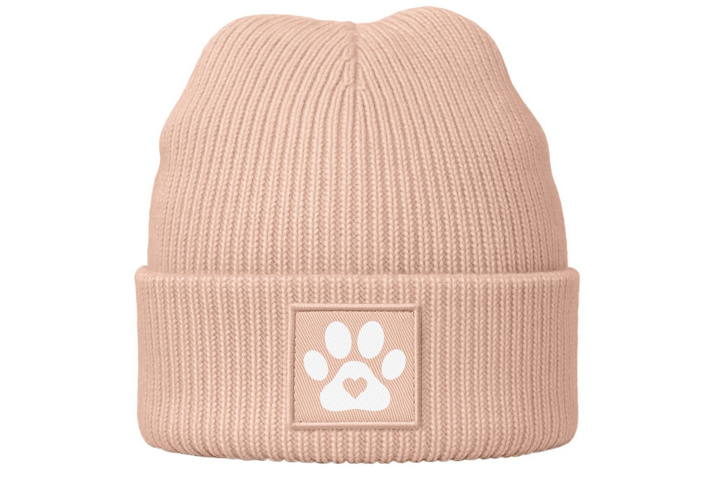 MoonWorks Beanie Damen Beanie Hund Design Wintermütze für Hundebesitzerin Patch von MoonWorks