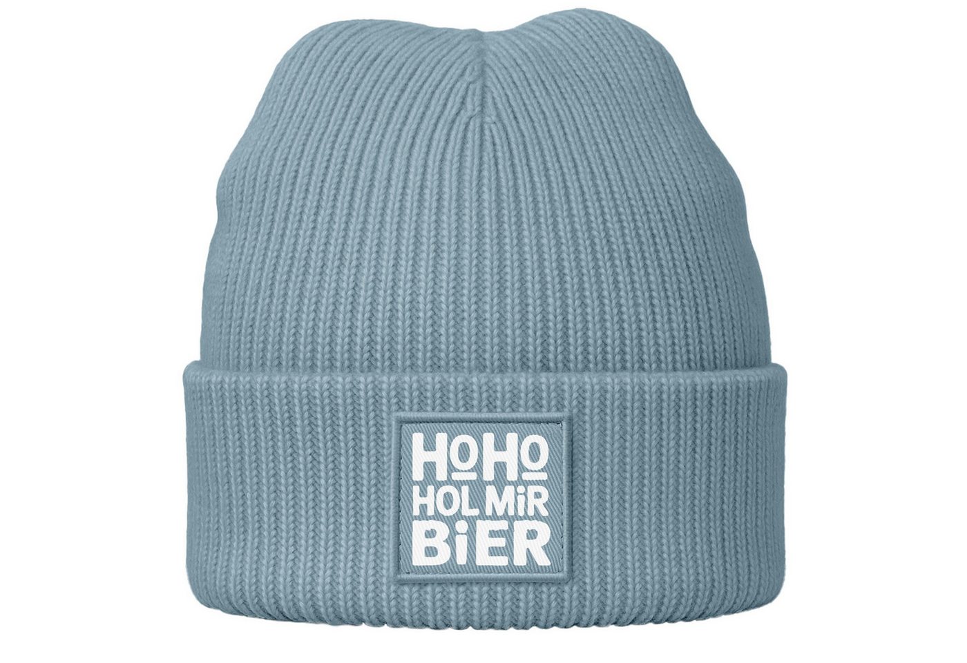 MoonWorks Beanie Herren Beanie Patch Bedruckt mit Spruch LustigHo Ho Hol mir Bier Meme von MoonWorks
