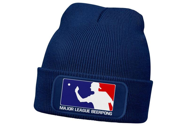 MoonWorks Beanie Herren Beanie mit Patch Strickmütze Spruch Major League Beerpong MoonWorks Beanie Herren Beanie mit Patch Strickmütze Spruch Major League Beerpong von MoonWorks