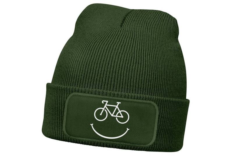 MoonWorks Beanie Herren Beanie mit Patch Strickmütze mit Spruch Aufdruck Fahrrad Smile MoonWorks Beanie Herren Beanie mit Patch Strickmütze mit Spruch Aufdruck Fahrrad Smile von MoonWorks