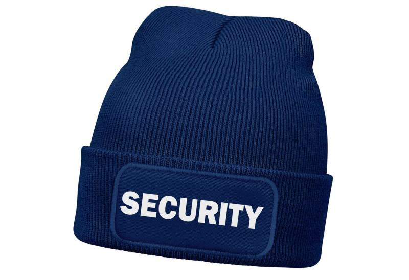 MoonWorks Beanie Herren Beanie mit Patch Strickmütze mit Spruch Security Party von MoonWorks