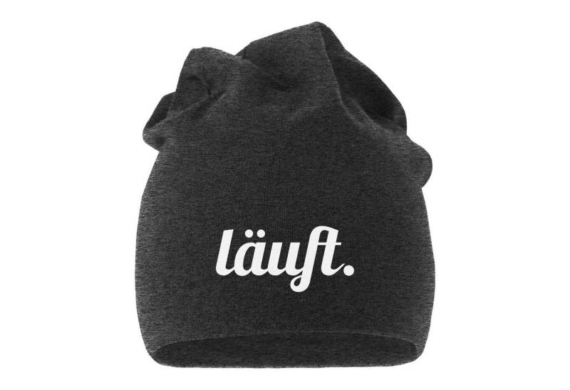 MoonWorks Beanie Jersey Beanie läuft Mütze bedruckt Herren Damen Moonworks® von MoonWorks