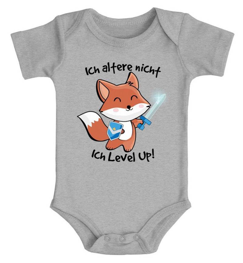 MoonWorks Body Baby Body Gaming mit Spruch lustig Fuchs Ich altere nicht ich level von MoonWorks