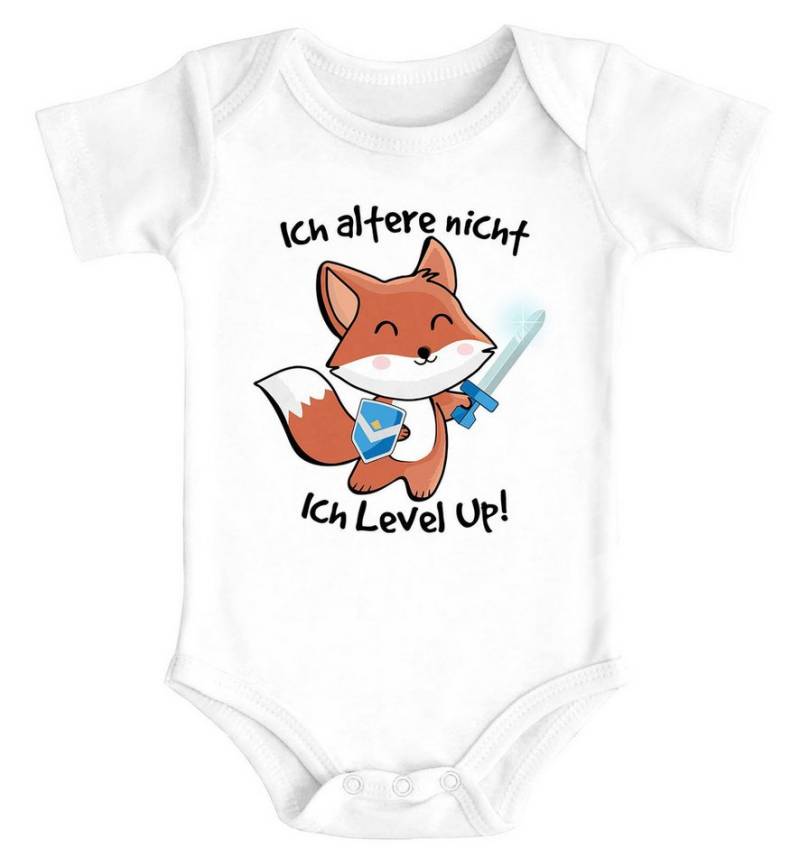 MoonWorks Body Baby Body Gaming mit Spruch lustig Fuchs Ich altere nicht ich level von MoonWorks