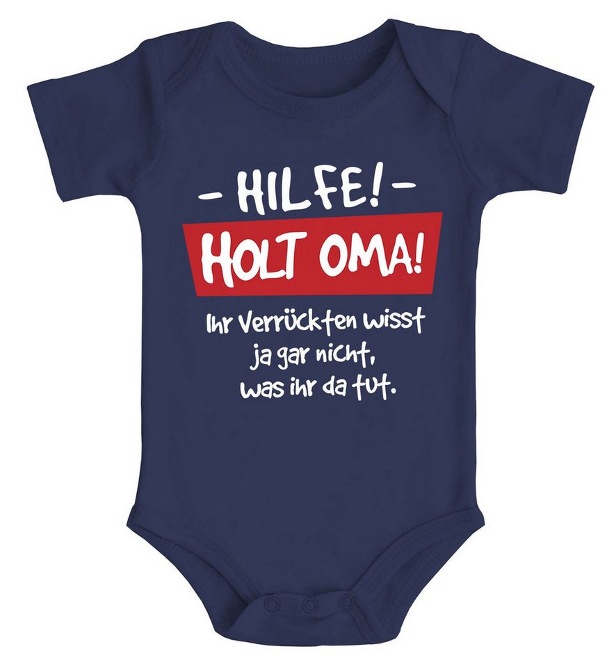 MoonWorks Body Baby Body Hilfe - holt Oma Sprüche lustig Bio-Baumwolle Jungen & von MoonWorks
