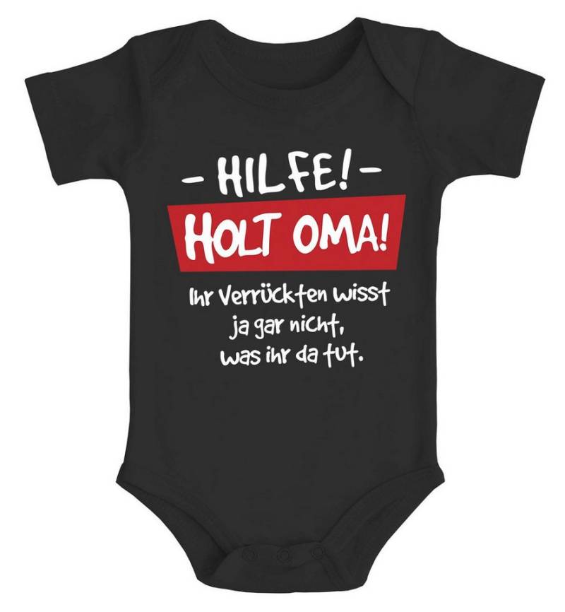 MoonWorks Body Baby Body Hilfe - holt Oma Sprüche lustig Bio-Baumwolle Jungen & von MoonWorks