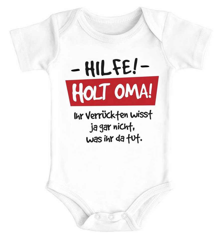 MoonWorks Body Baby Body Hilfe - holt Oma Sprüche lustig Bio-Baumwolle Jungen & von MoonWorks