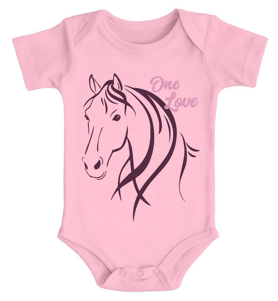 MoonWorks Body Baby Body Pferde-Motiv Geschenk für Pferdeliebhaber Geburtstag von MoonWorks