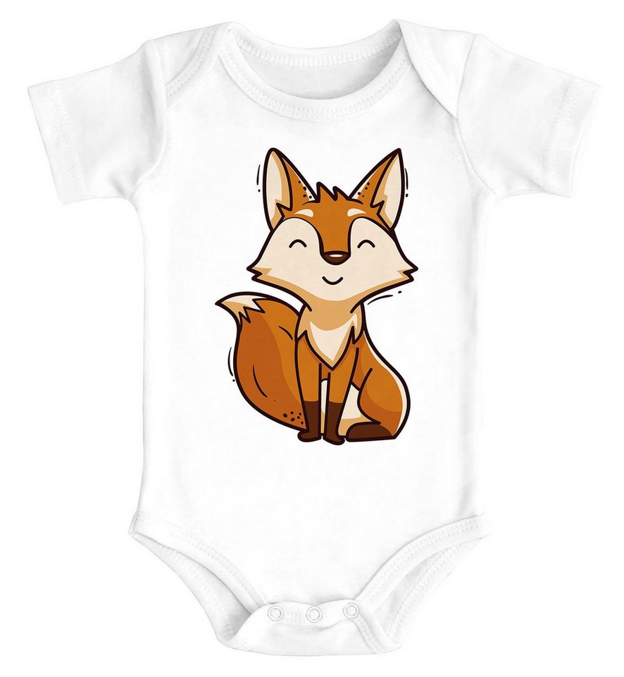 MoonWorks Body Baby Body T-Shirt kurzarm Bedruckt Fuchs lustige Tiere Tiermotive Fox von MoonWorks
