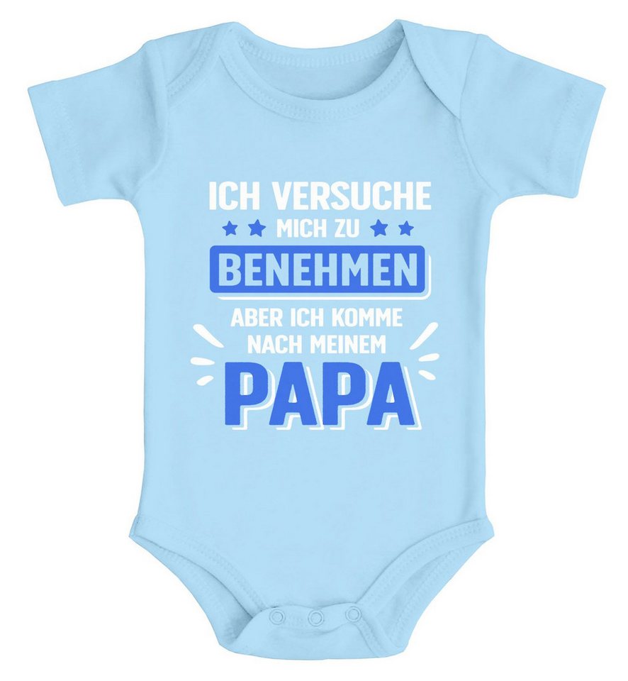 MoonWorks Body Baby Body bedruckt mit Spruch Ich versuche mich zu benehmen witzige von MoonWorks