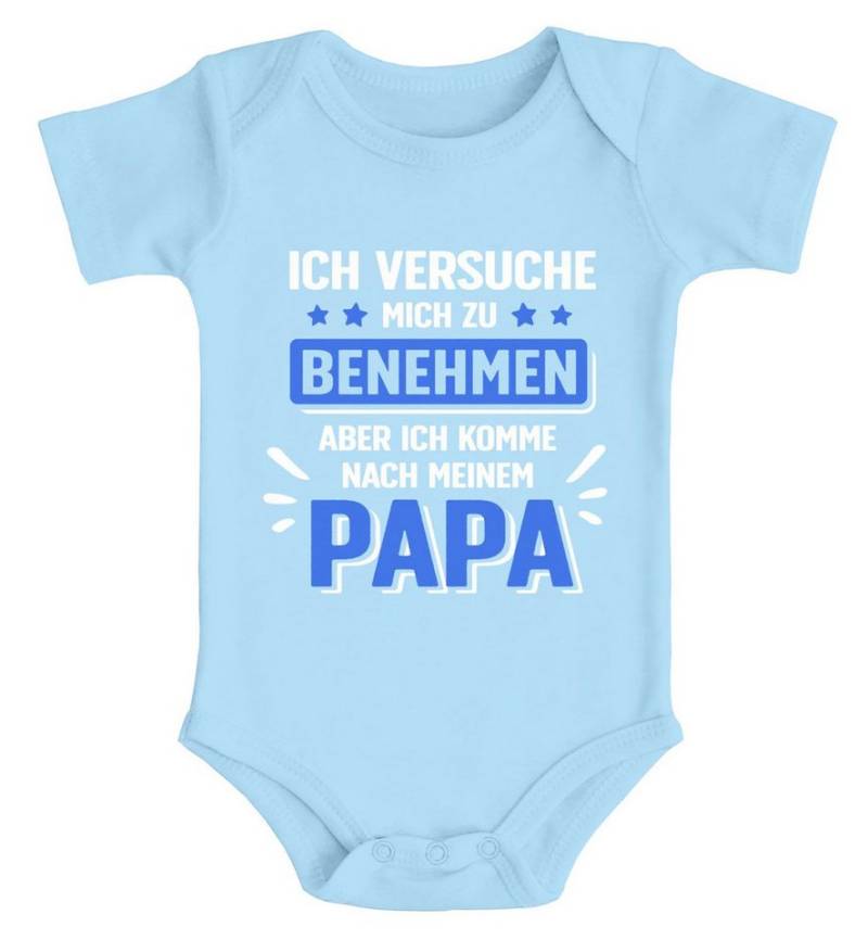 MoonWorks Body Baby Body bedruckt mit Spruch Ich versuche mich zu benehmen witzige von MoonWorks