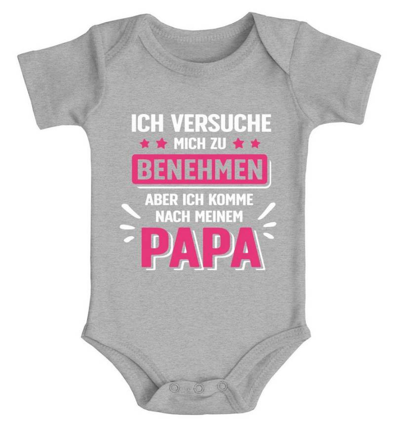 MoonWorks Body Baby Body bedruckt mit Spruch Ich versuche mich zu benehmen witzige von MoonWorks