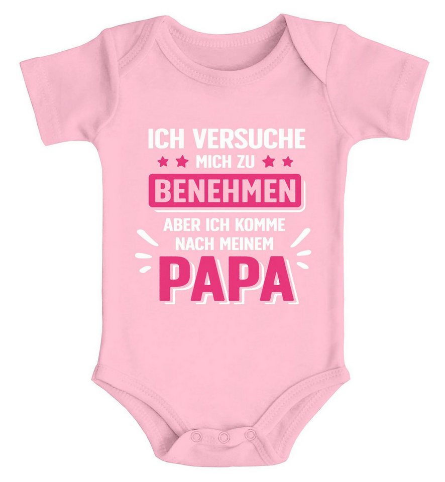 MoonWorks Body Baby Body bedruckt mit Spruch Ich versuche mich zu benehmen witzige von MoonWorks
