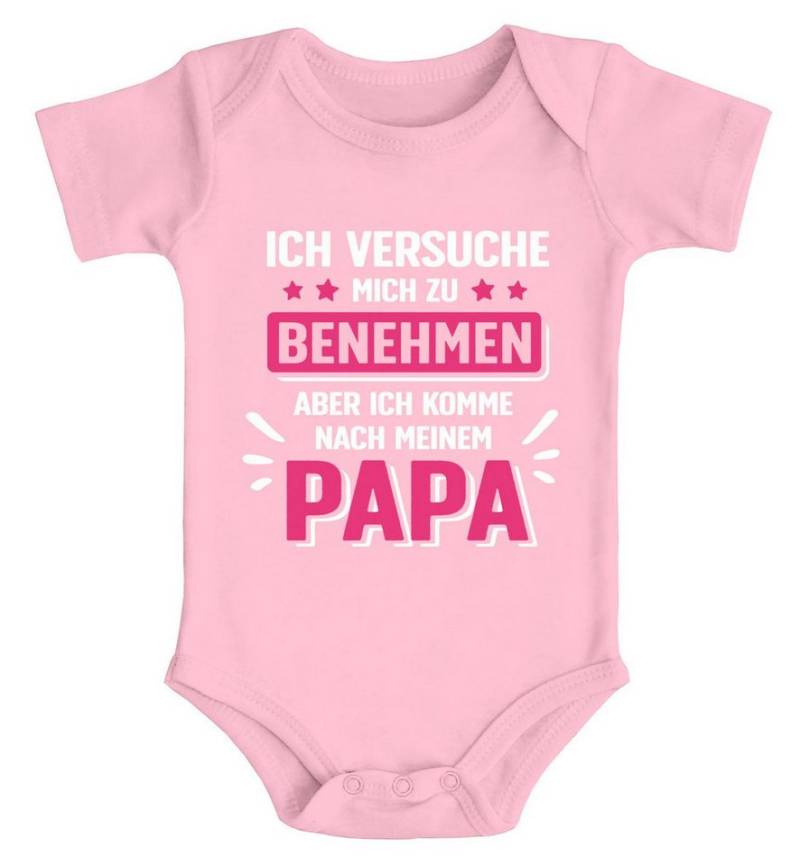 MoonWorks Body Baby Body bedruckt mit Spruch Ich versuche mich zu benehmen witzige von MoonWorks
