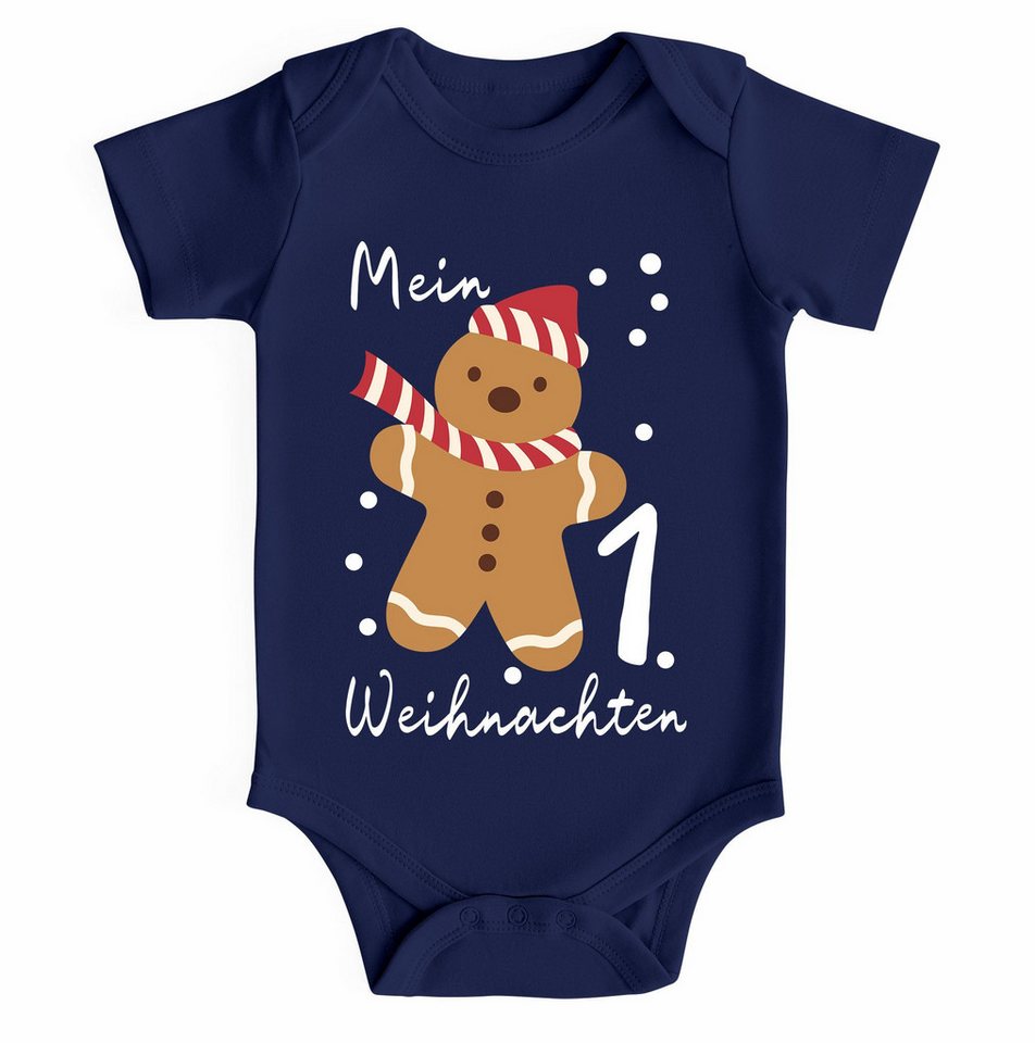 MoonWorks Body Baby Body kurzarm Mein erstes Weihnachten Lebkuchen Aufdruck XMAS von MoonWorks