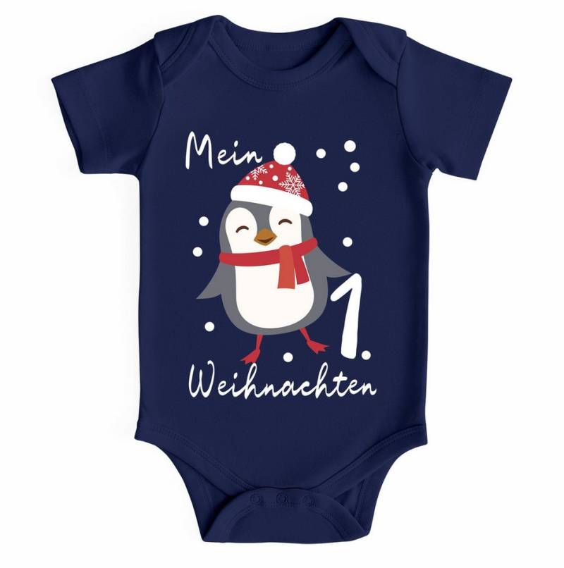 MoonWorks Body Baby Body kurzarm Mein erstes Weihnachten Pinguin Aufdruck XMAS von MoonWorks