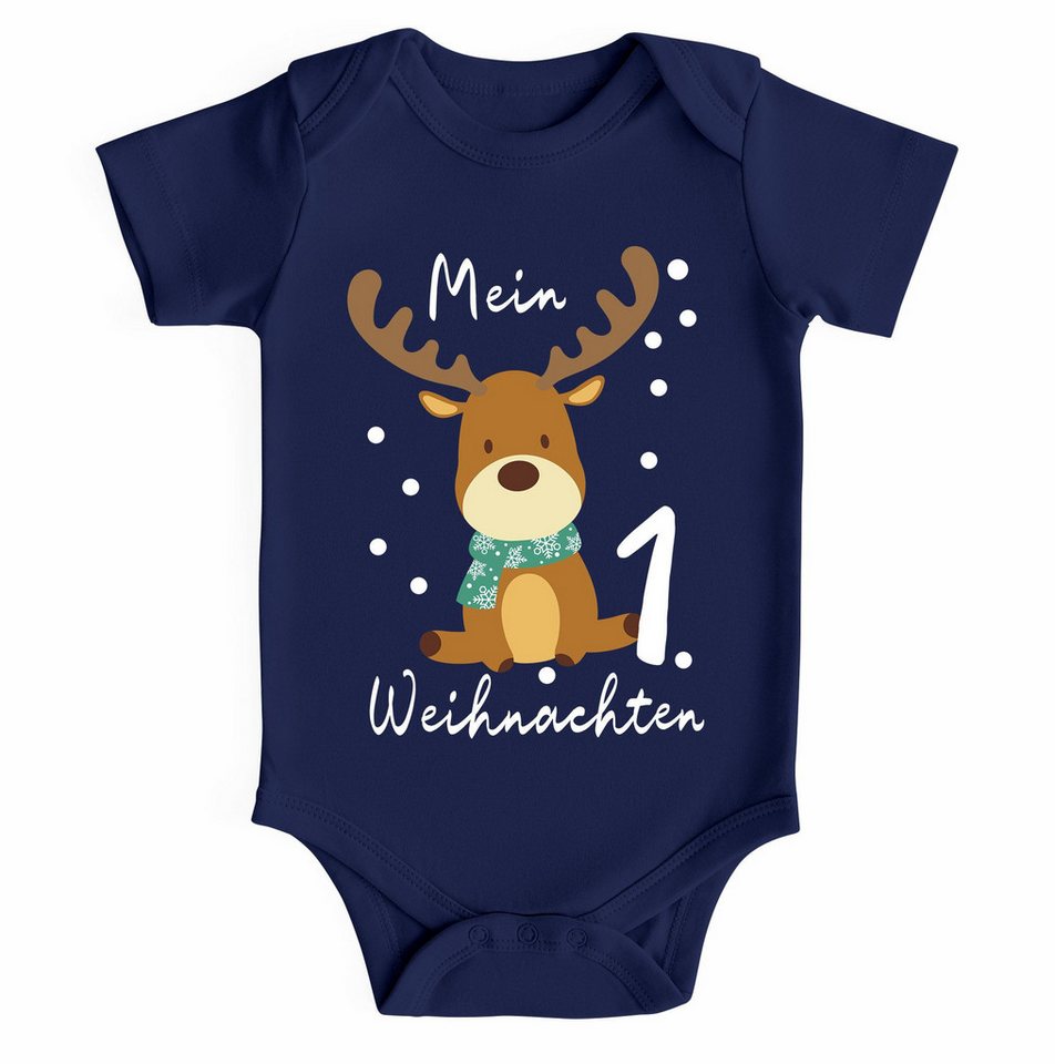 MoonWorks Body Baby Body kurzarm Mein erstes Weihnachten Rentier Aufdruck XMAS von MoonWorks