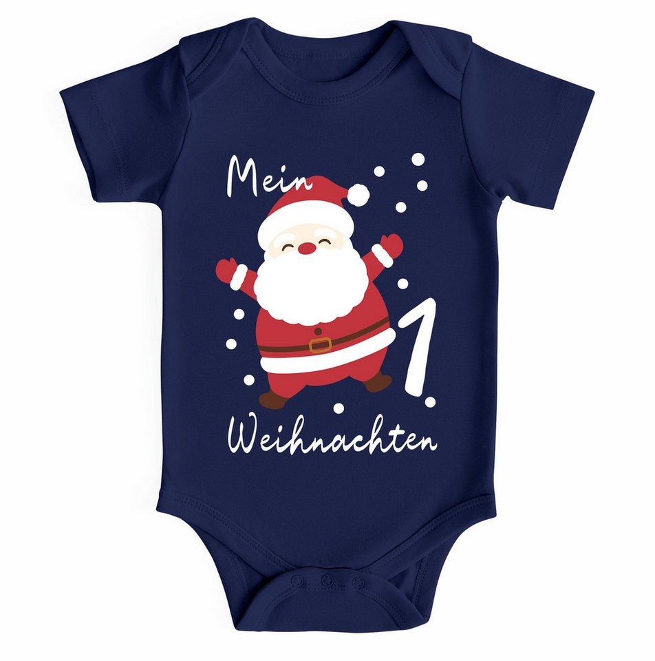 MoonWorks Body Baby Body kurzarm Mein erstes Weihnachten Santa Aufdruck XMAS Outfit von MoonWorks