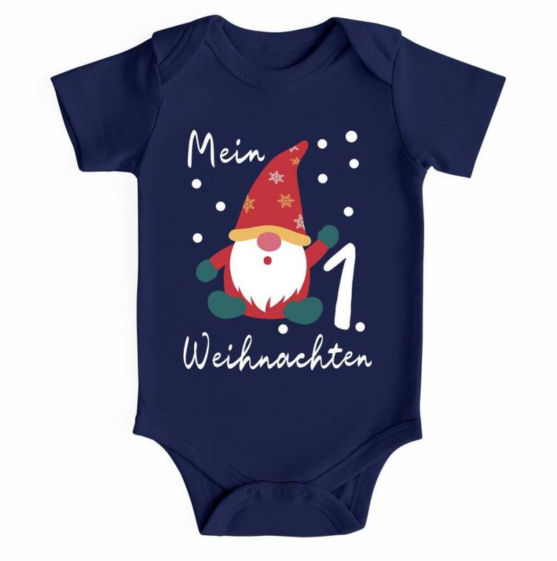 MoonWorks Body Baby Body kurzarm Mein erstes Weihnachten Wichtel Aufdruck XMAS von MoonWorks