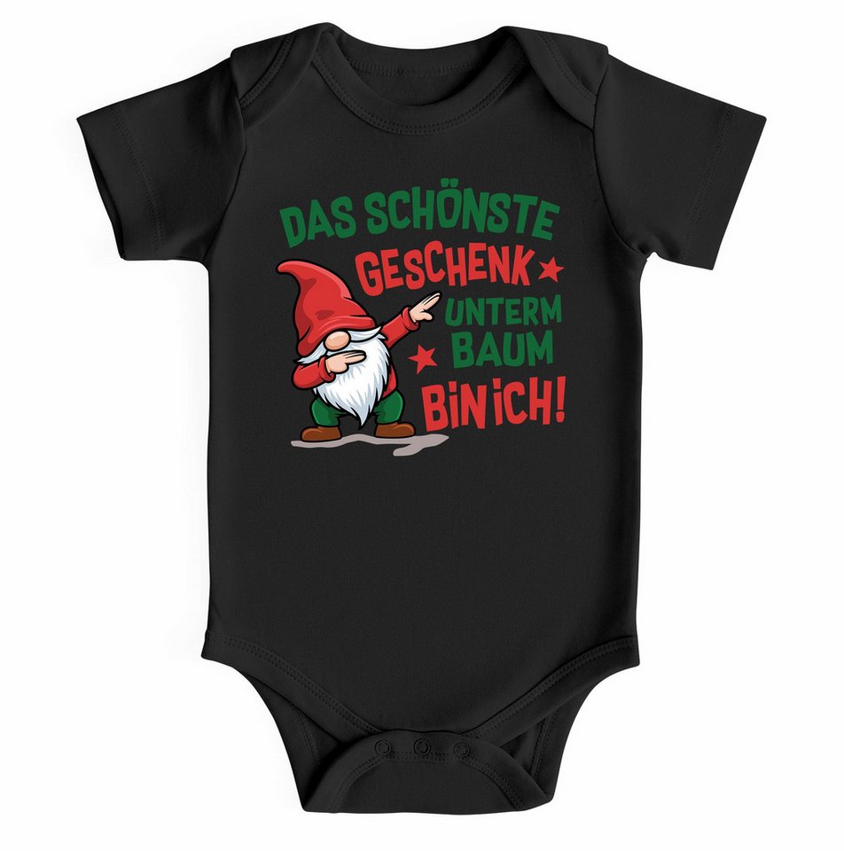 MoonWorks Body Baby Body kurzarm Spruch lustig Das schönste Geschenk unterm Baum bin von MoonWorks