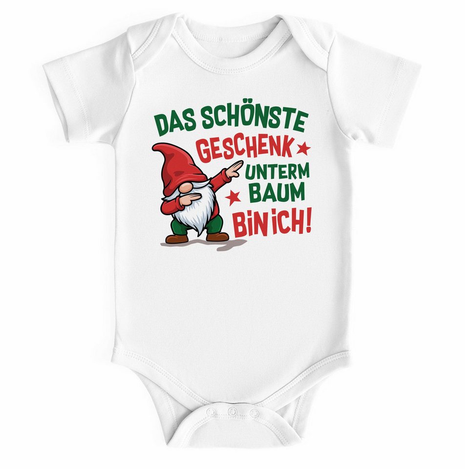 MoonWorks Body Baby Body kurzarm Spruch lustig Das schönste Geschenk unterm Baum bin von MoonWorks