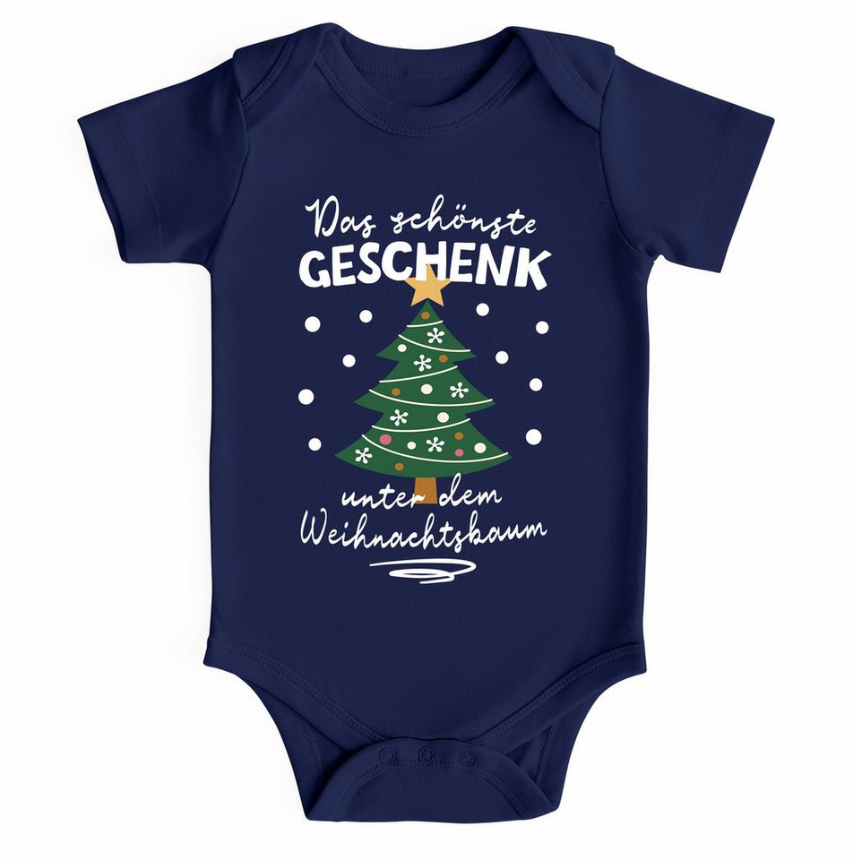 MoonWorks Body Baby Body kurzarm Weihnachten Spruch Lustig Das schönste Geschenk bin von MoonWorks