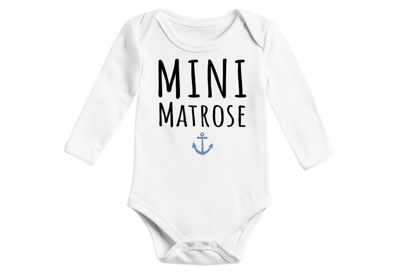 MoonWorks Body Baby Body langarm Aufdruck Mini Matrose Anker Grafik Print von MoonWorks