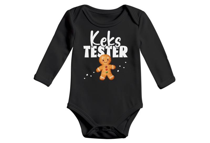 MoonWorks Body Baby Body langarm Kekstester Spruch lustig Weihnachten Gingerbread von MoonWorks