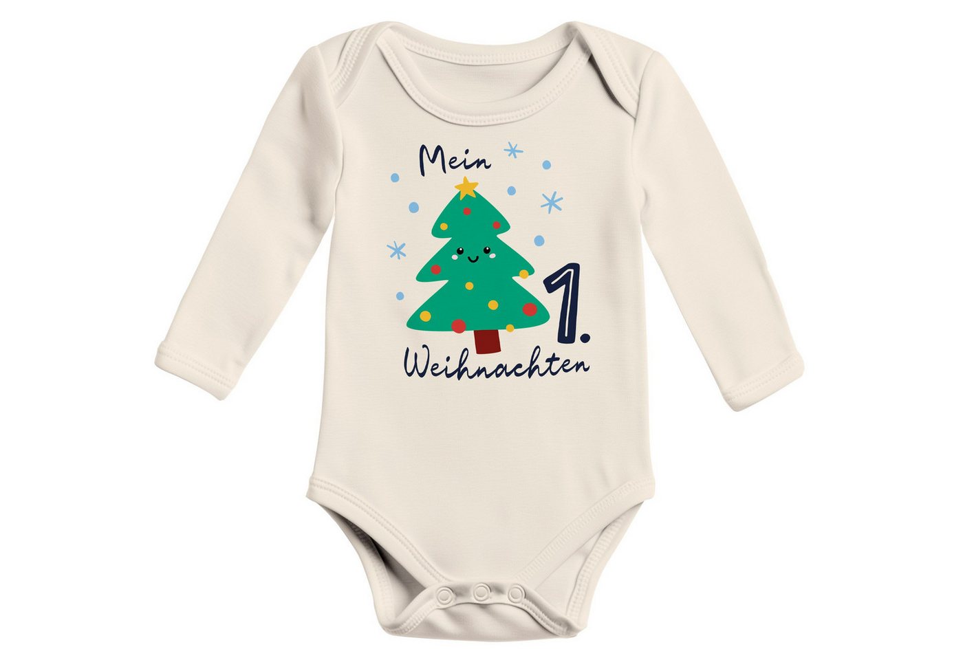 MoonWorks Body Baby Body langarm Mein erstes Weihnachten Design Tannenbaum von MoonWorks