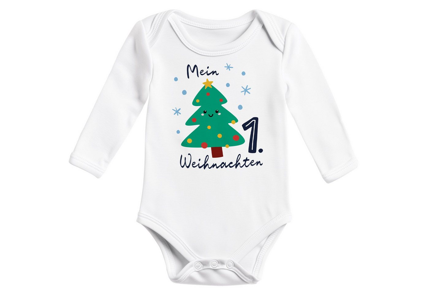MoonWorks Body Baby Body langarm Mein erstes Weihnachten Design Tannenbaum von MoonWorks