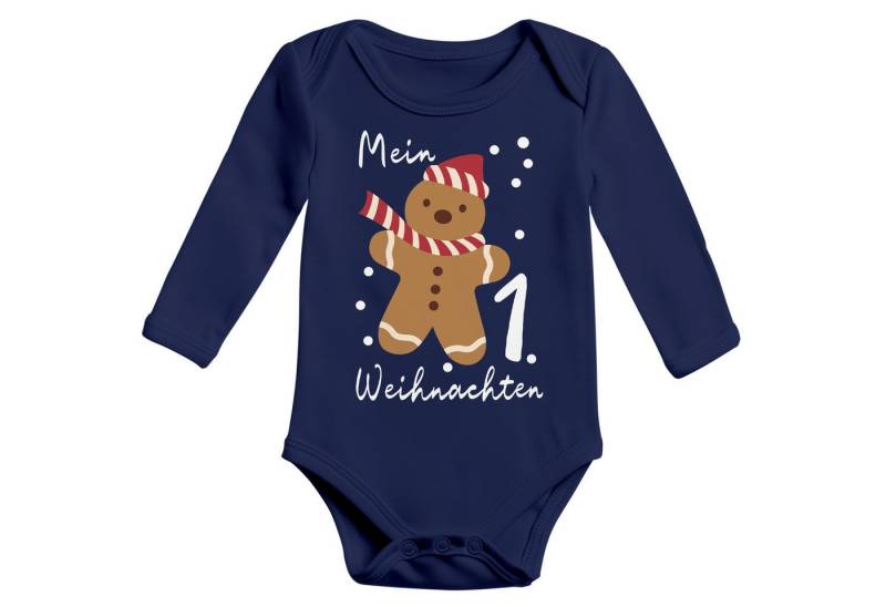 MoonWorks Body Baby Body langarm Mein erstes Weihnachten Lebkuchen Aufdruck XMAS von MoonWorks