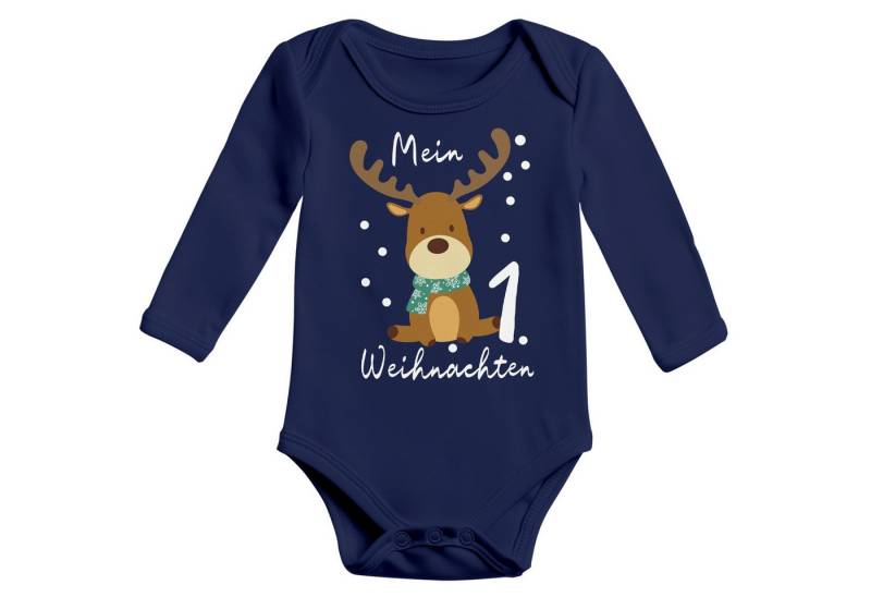 MoonWorks Body Baby Body langarm Mein erstes Weihnachten Rentier Aufdruck XMAS von MoonWorks